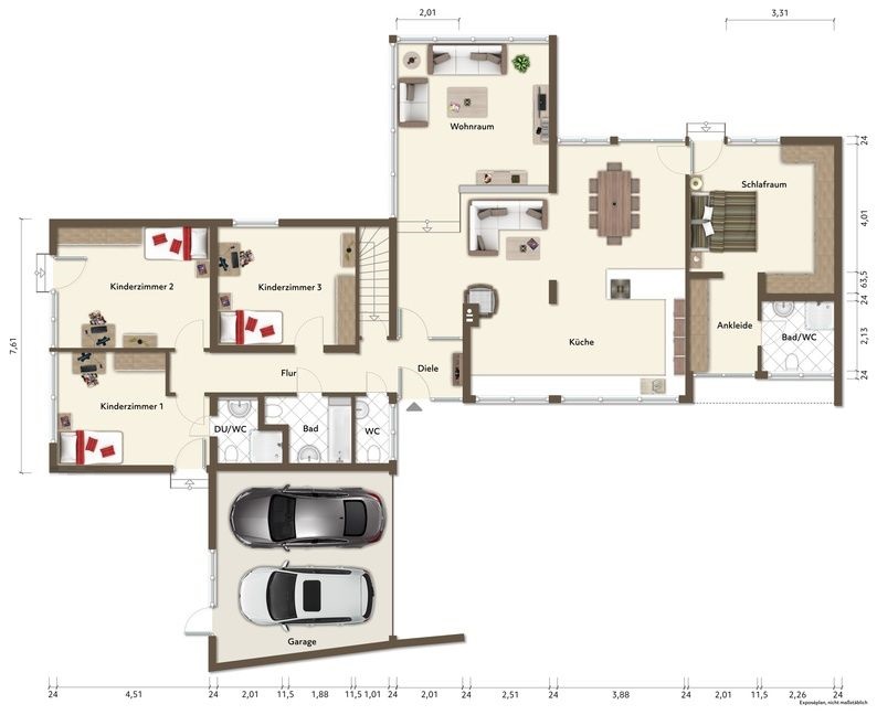 alternativer Grundrissplan als eine Wohneinheit Bungalow Solingen - Aufderh�he